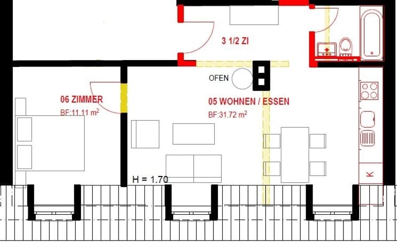 Wohnung mit Dachterrasse in stilvoll renoviertem Altbau (10)