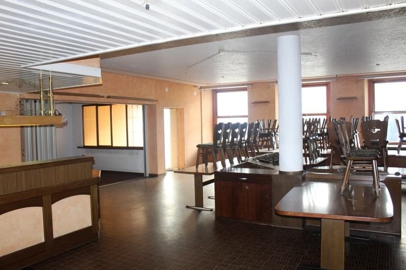 Restaurant im Erdgeschoss