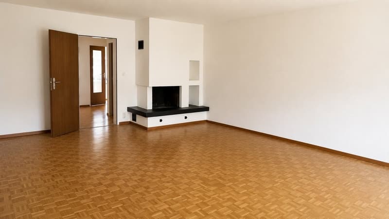 Wohnzimmer mit Kamin