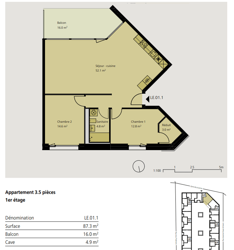 3.5 room apartment for rent on the 1st floor in Delémont 1 (5)