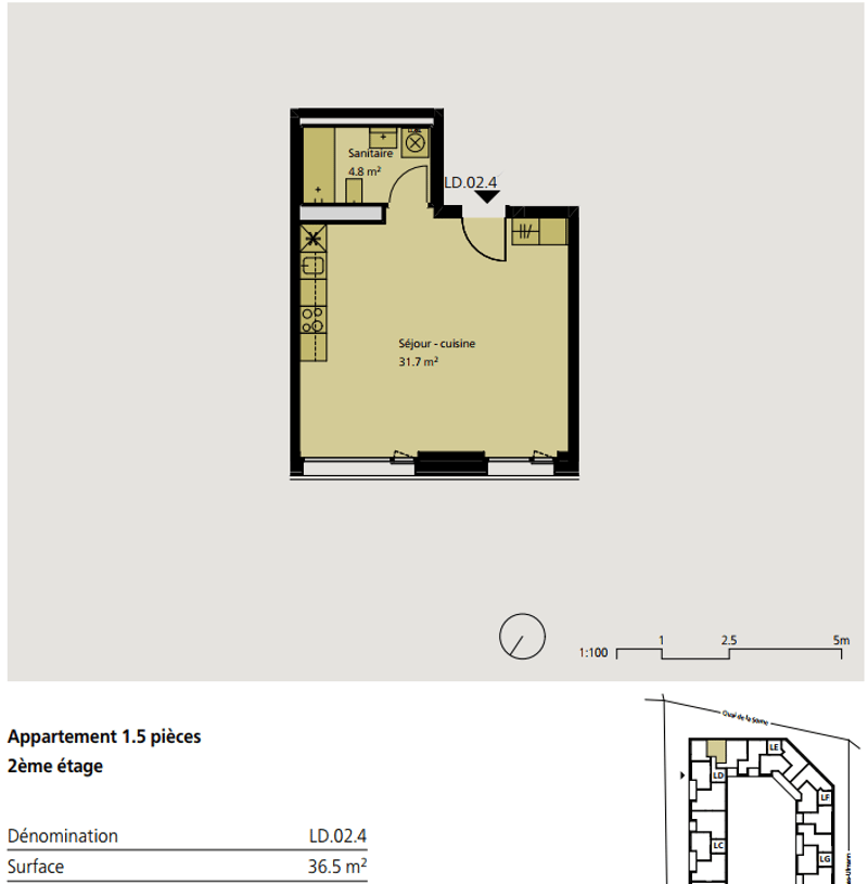 Studio on the 2nd floor for rent in Delémont (5)