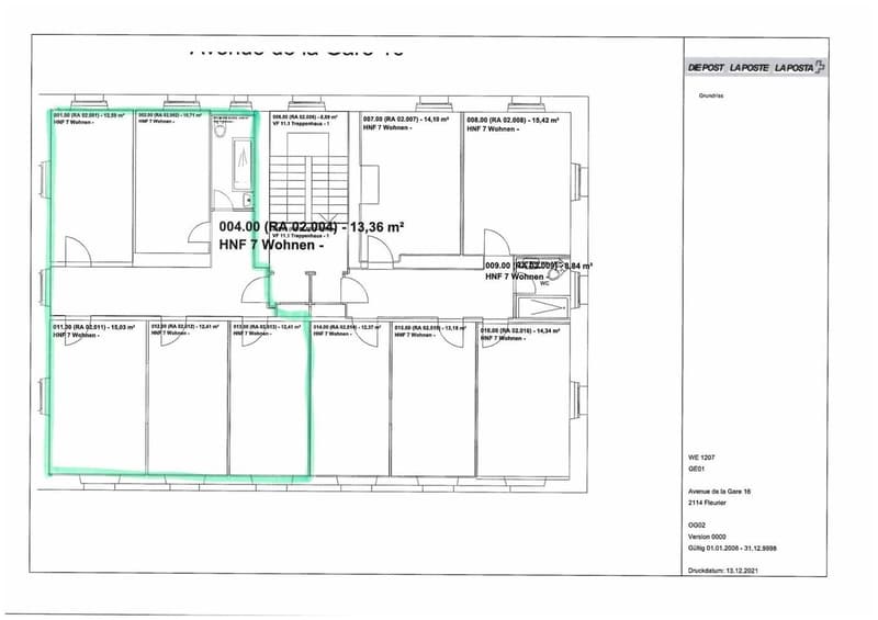 Appartamento di 3 locali al 2° piano in affitto a Fleurier, situato in posizione ideale (2)