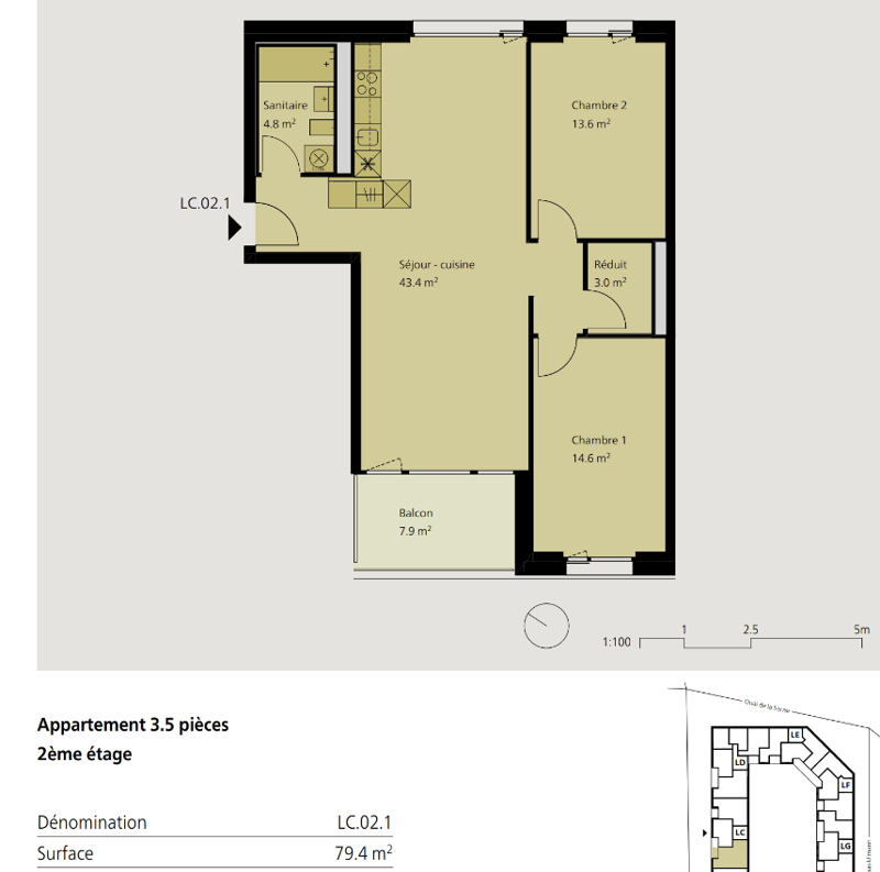 Beautiful 3.5-room apartment on the 2nd floor for rent in Delémont 1 (2)