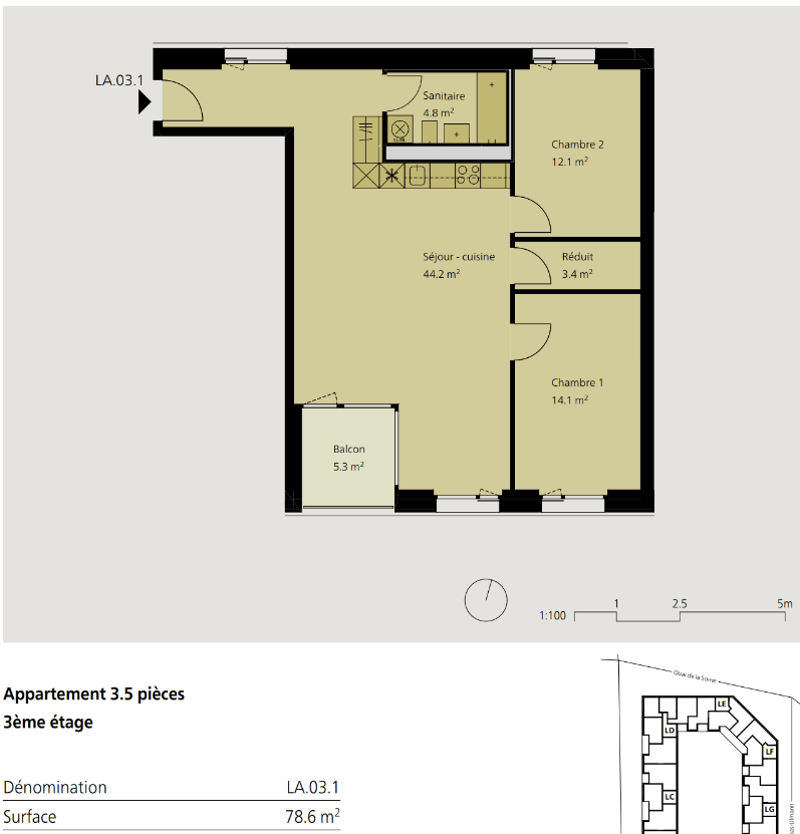 Beautiful 3.5-room apartment for rent in Delémont (2)