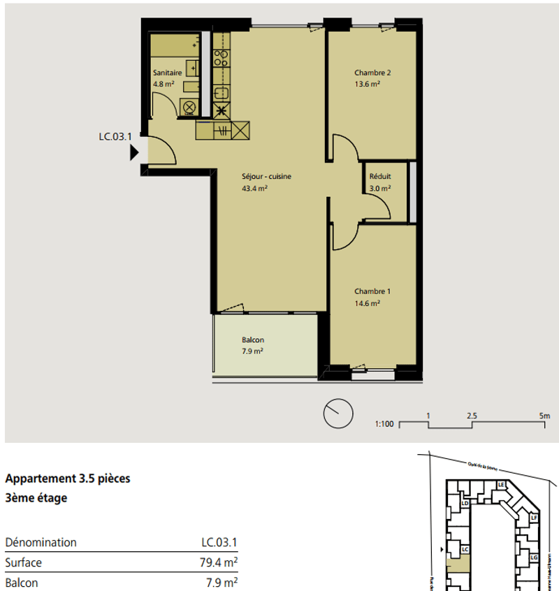 Schönes 3.5-Zimmer-Apartment zur Miete in Delémont (2)