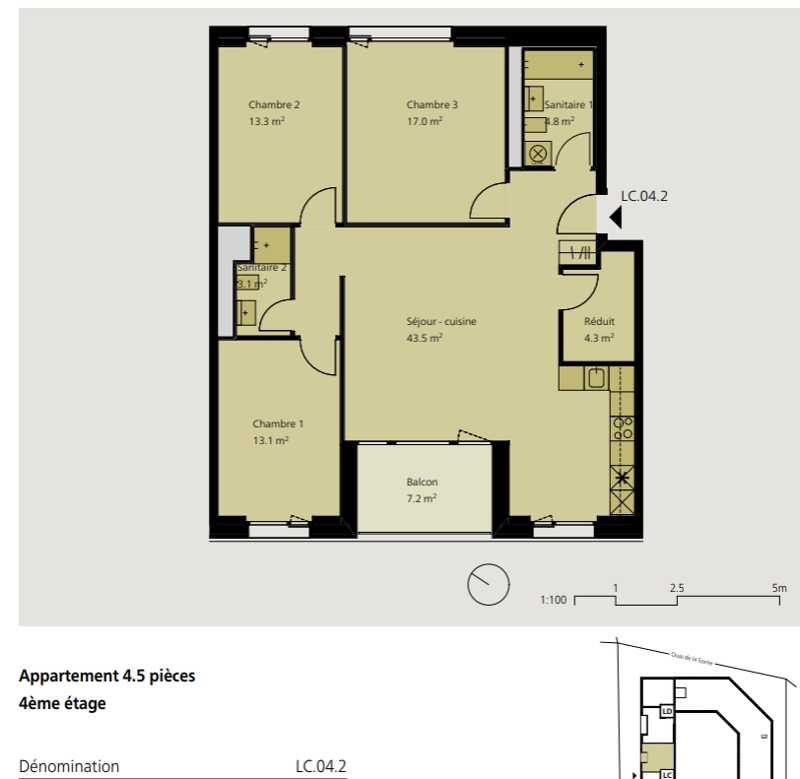 Appartement de 4.5 pces à louer au 4ème étage à Delémont 1 (5)