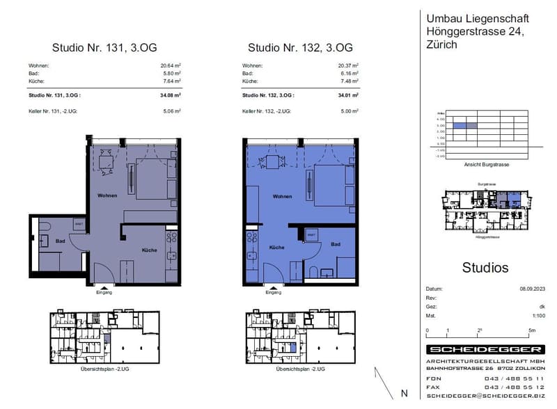 1.5 Zimmer Wohnungen ab 29m2 bis 41m2 zu vermieten (9)