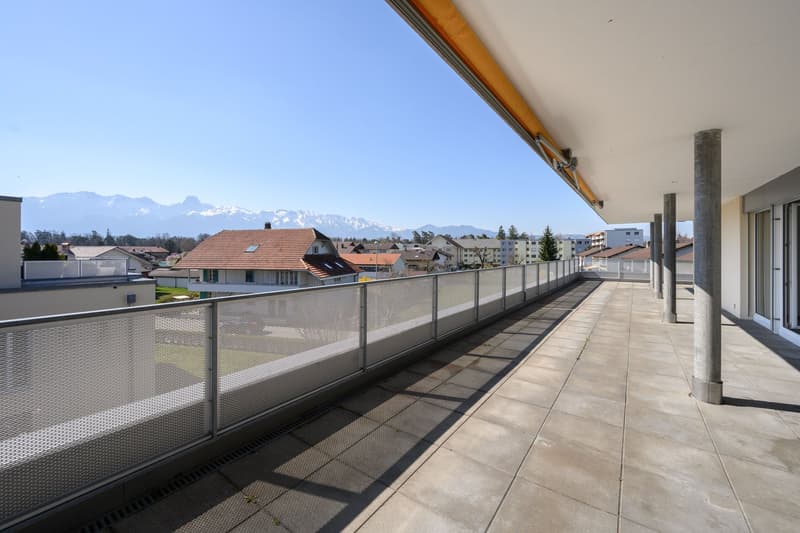 Attraktive, helle Attika-Wohnung mit Schwimmteichnutzung und grosser Terrasse 36m2 (2)
