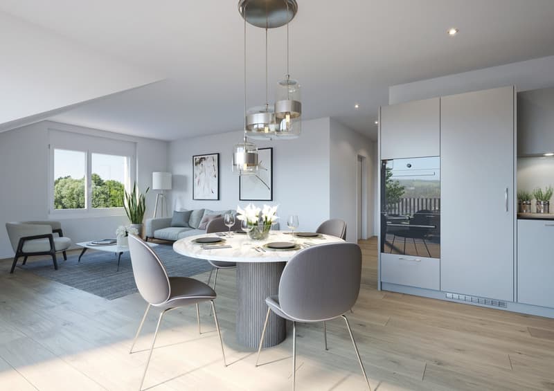 Visualisierung 3.5 Zimmer Dachwohnung im Haus B