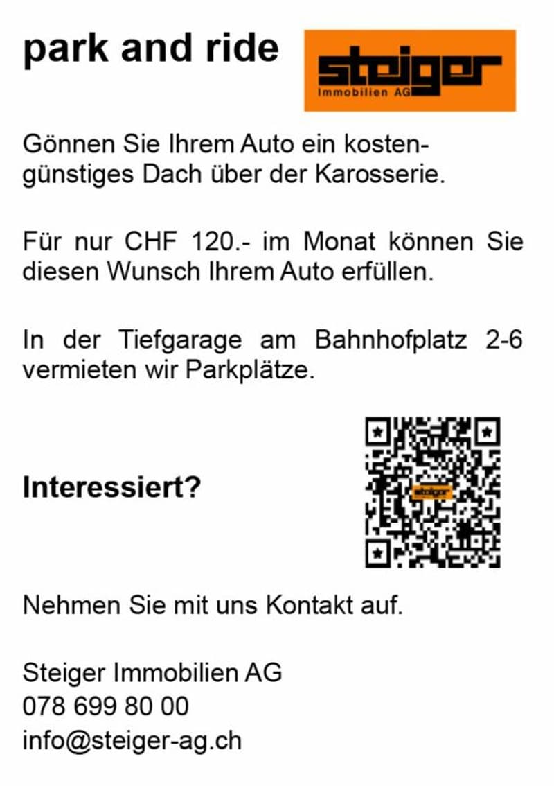 Posti auto in affitto a Egerkingen / P + Rail (2)