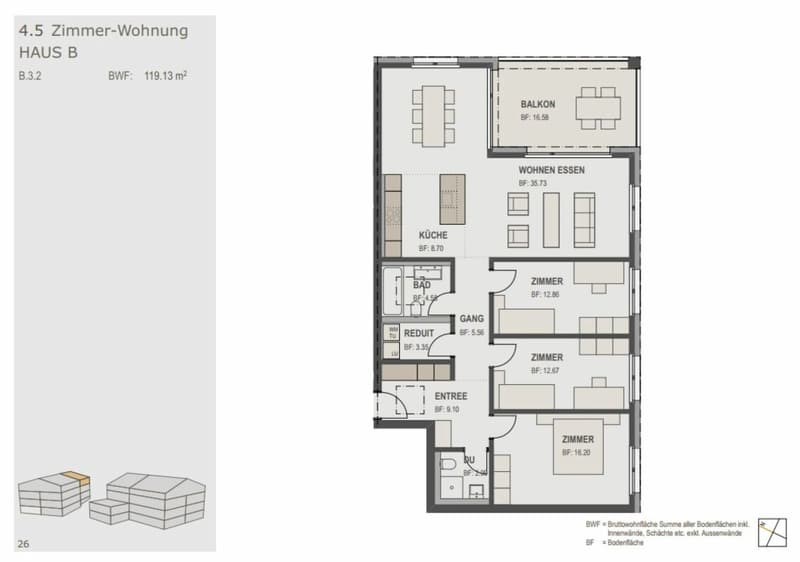 Sale: 4.5-room apartment on the top floor (11)