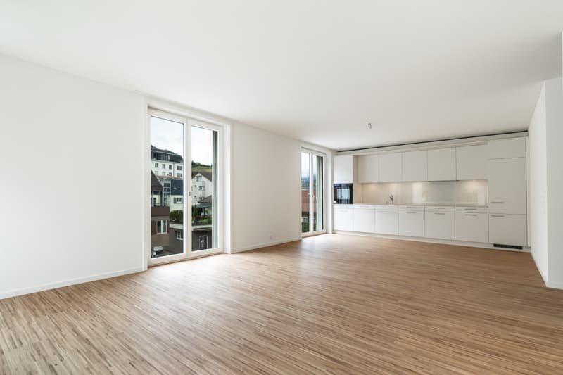 Wohnzimmer mit Küche