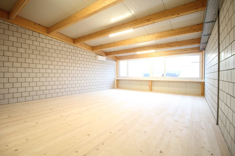 tiled walls, wooden beams, window, wooden flooring