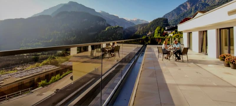 Penthouse Feeling with Panoramic View | Exclusive Terrace Apartment in Thusis (1)