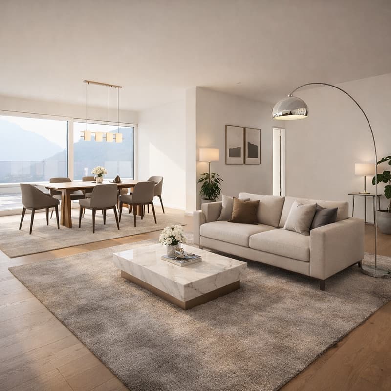 Penthouse Feeling with Panoramic View | Exclusive Terrace Apartment in Thusis (2)