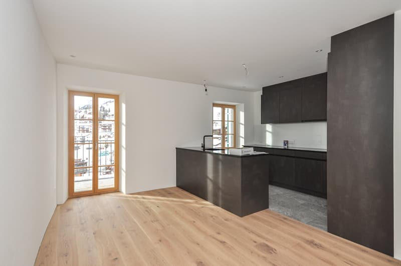 Küche mit kleinem Balkon