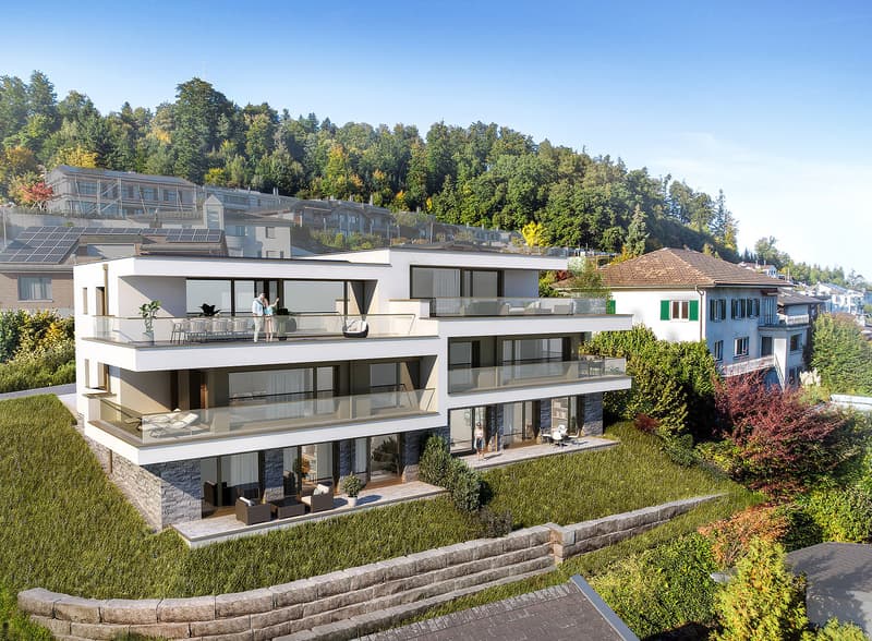 Alpen-Panorama: Zwei NEUBAU 2.5‑Doppel-Einfamilienhäuser an bester Aussichtslage (1)