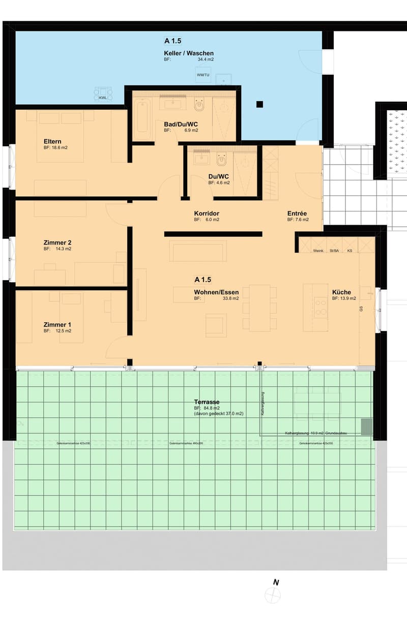7.5‑Zi-Terrassenwohnung (A 1.5) 170 m² NWF (6)