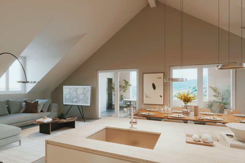 5.5 Zimmer-Dachwohnung oder 3.5 Zimmer-Dachwohnung mit Einliegerwohnung A.5
