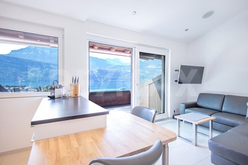 Modern nearly new residential studio with unparalleled lake and mountain views, 6442 Gersau SZ (5)