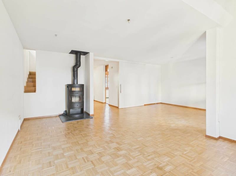 Wohn-Esszimmer OG2 mit Schwedenofen