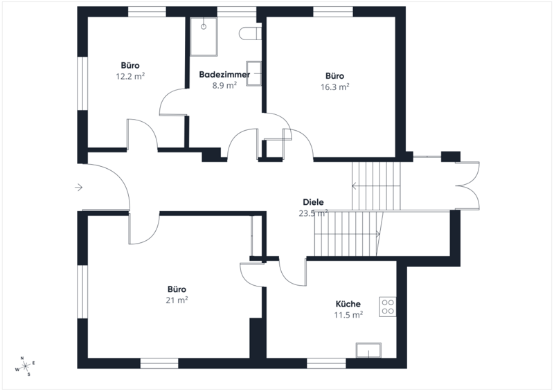 Work in a top location - flexible 3-room space directly at the train station (10)