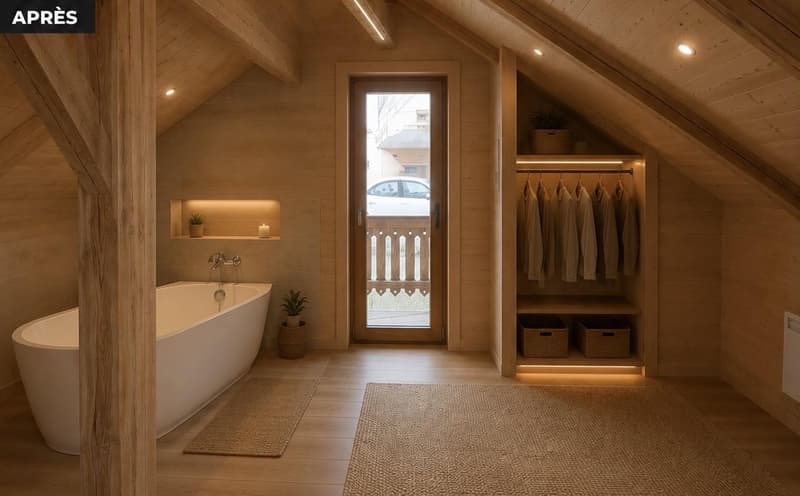 Chalet 2.5 Zimmer komplett renoviert mit Garten ? Panoramablick ? Troistorrents (4)