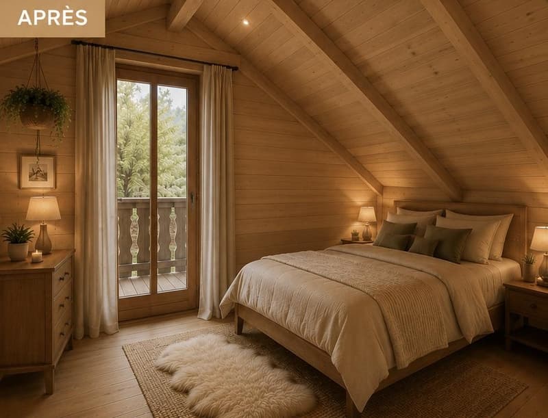 Chalet 2.5 Zimmer komplett renoviert mit Garten ? Panoramablick ? Troistorrents (3)