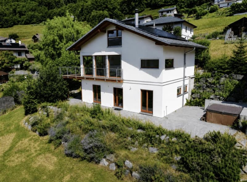 Maison d'architecte d'exception avec vue panoramique sur les Dents du Midi à Corbeyrier (2)