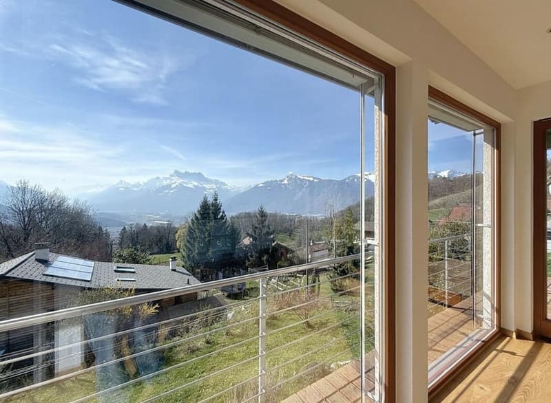 Maison d'architecte d'exception avec vue panoramique sur les Dents du Midi à Corbeyrier (6)