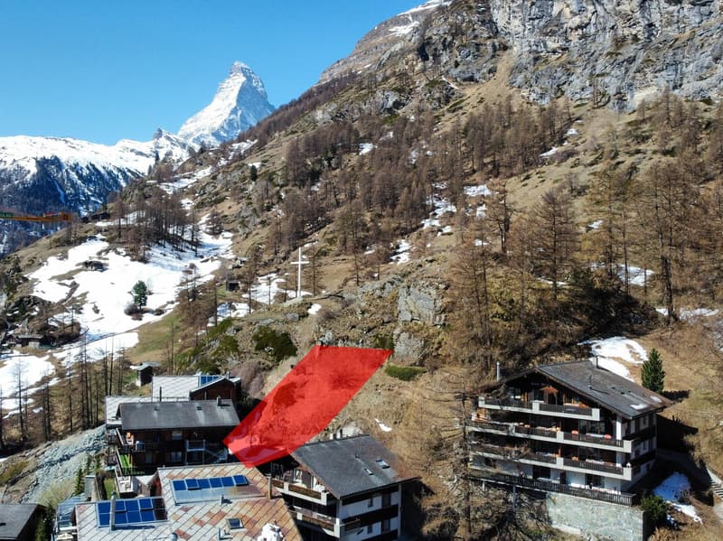 Parcelle di costruzione soleggiata con vista sulla montagna a Zermatt (7)