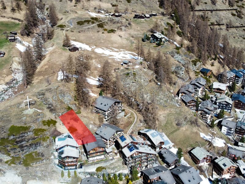 Parcelle di costruzione soleggiata con vista sulla montagna a Zermatt (3)