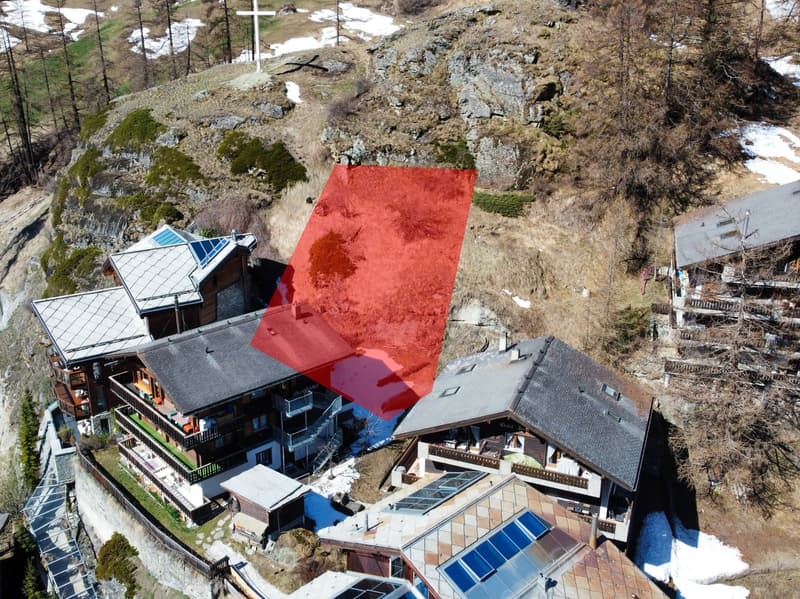 Parcelle di costruzione soleggiata con vista sulla montagna a Zermatt (1)