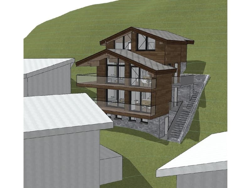 Parcelle di costruzione soleggiata con vista sulla montagna a Zermatt (4)