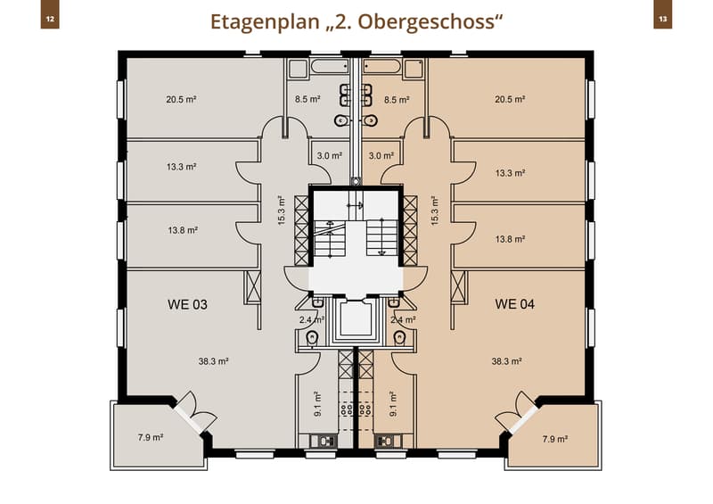 Etagengrundriss 2. Obergeschoss