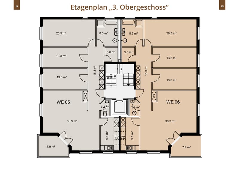 Etagengrundriss 3. Obergeschoss