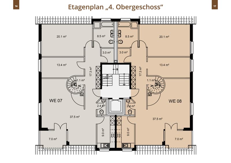 Etagengrundriss 4. Obergeschoss