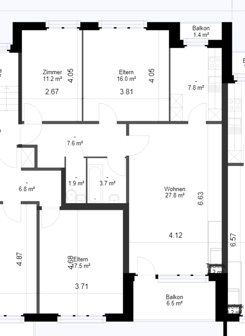 Schöne 3.5-Zimmerwohnung mit Balkon (8)