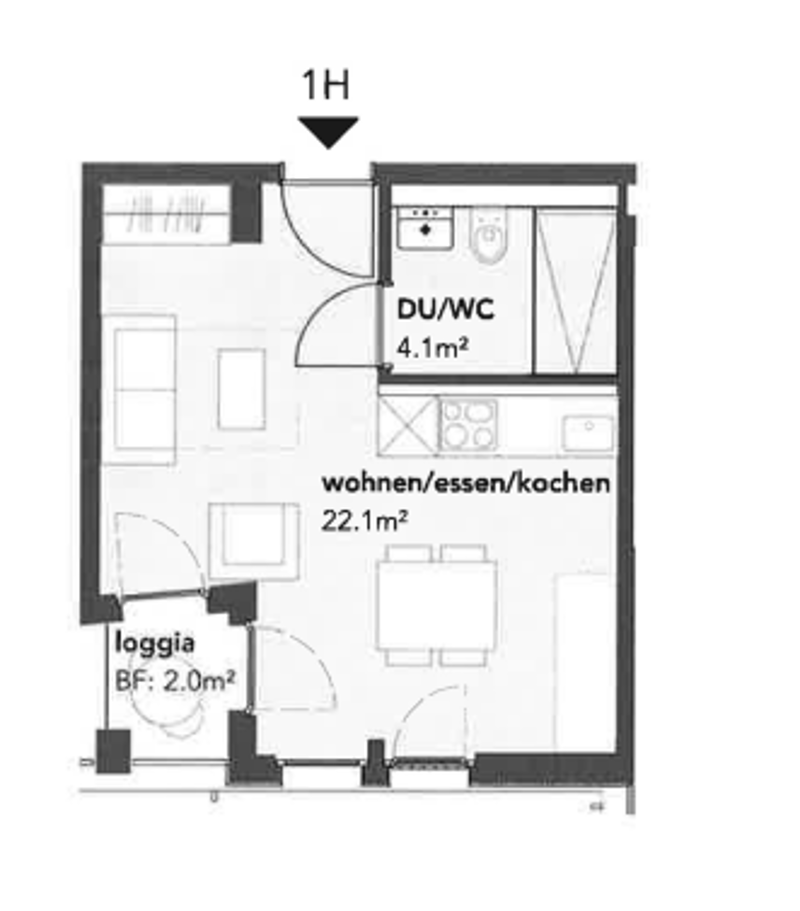 Moderne 1-ZWG (1H) an der St. Jakob-Str. 110 in Muttenz (8)