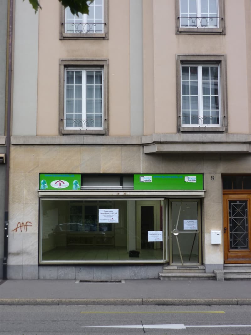 Ladenlokal / Büro mit Schaufenster + Balkon an guter Verkehrslage im Gundeli (2)