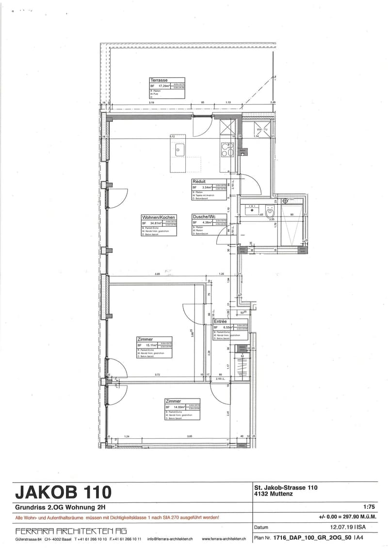 Top moderne 3,5-ZWG mit Waschturm, Terrasse (11m²) an der St. Jakob-Str. 110, Muttenz (11)