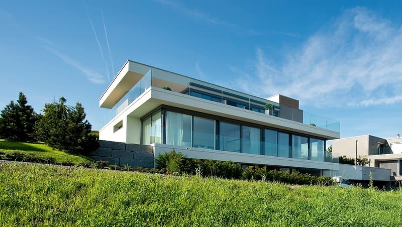 Moderne Villa mit Einliegerwohnung, beheizter Aussenpool, unverbaubare Seesicht (1)