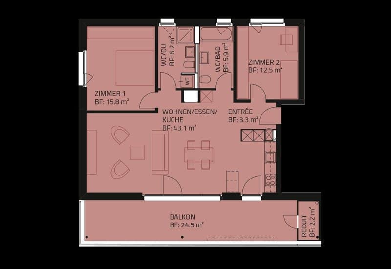 Appartement 3.5 pièces lumineux à Oberentfelden! (6)