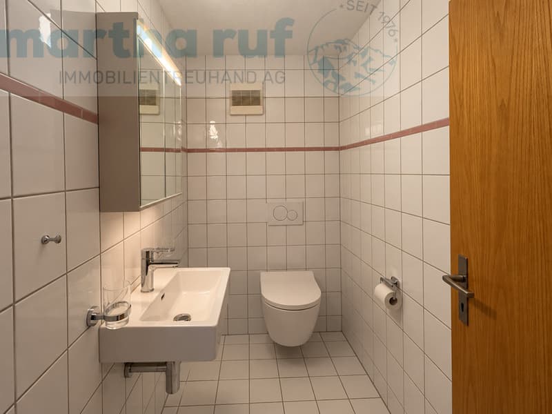 sep. WC EG - Visualisierung nach möglicher leichter Renovation nur Apparate (KI-generiert)Beispiel: einfache Sanierung nur Apparate