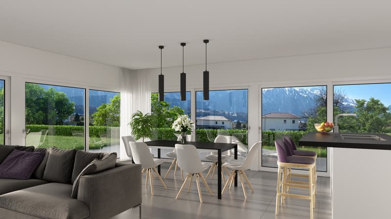 Newly built single-family house with mountain panorama view in Amsoldingen (2)