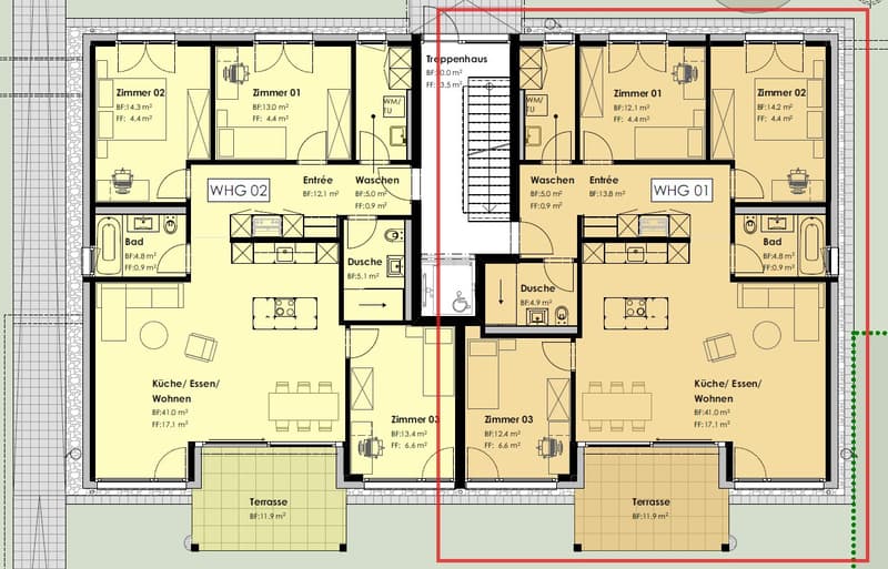 Living in Amsoldingen: Modern new 4.5-room apartment on the ground floor (4)