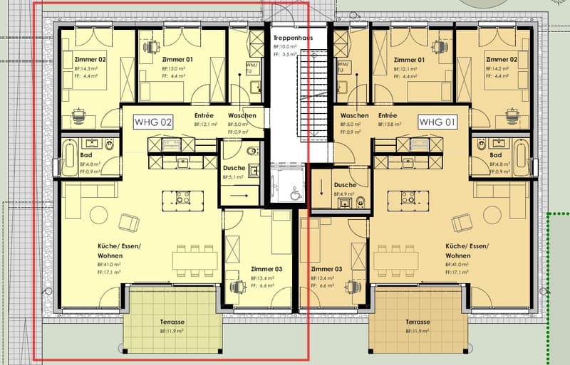 Living in Amsoldingen: Modern new 4.5-room apartment on the ground floor (4)