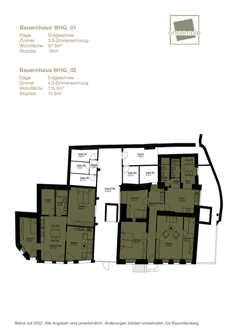 Bauernhaus Nr. 1 & 2