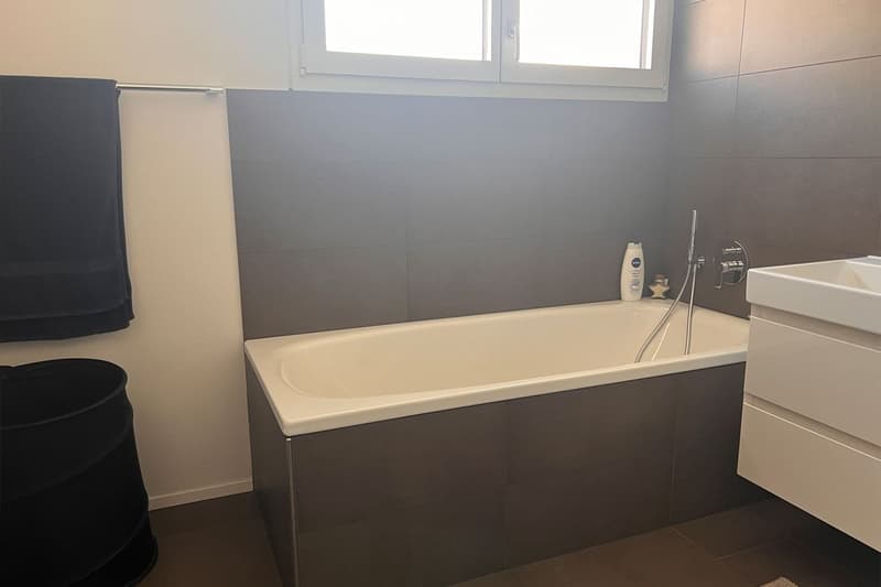 Badezimmer mit Waschturm