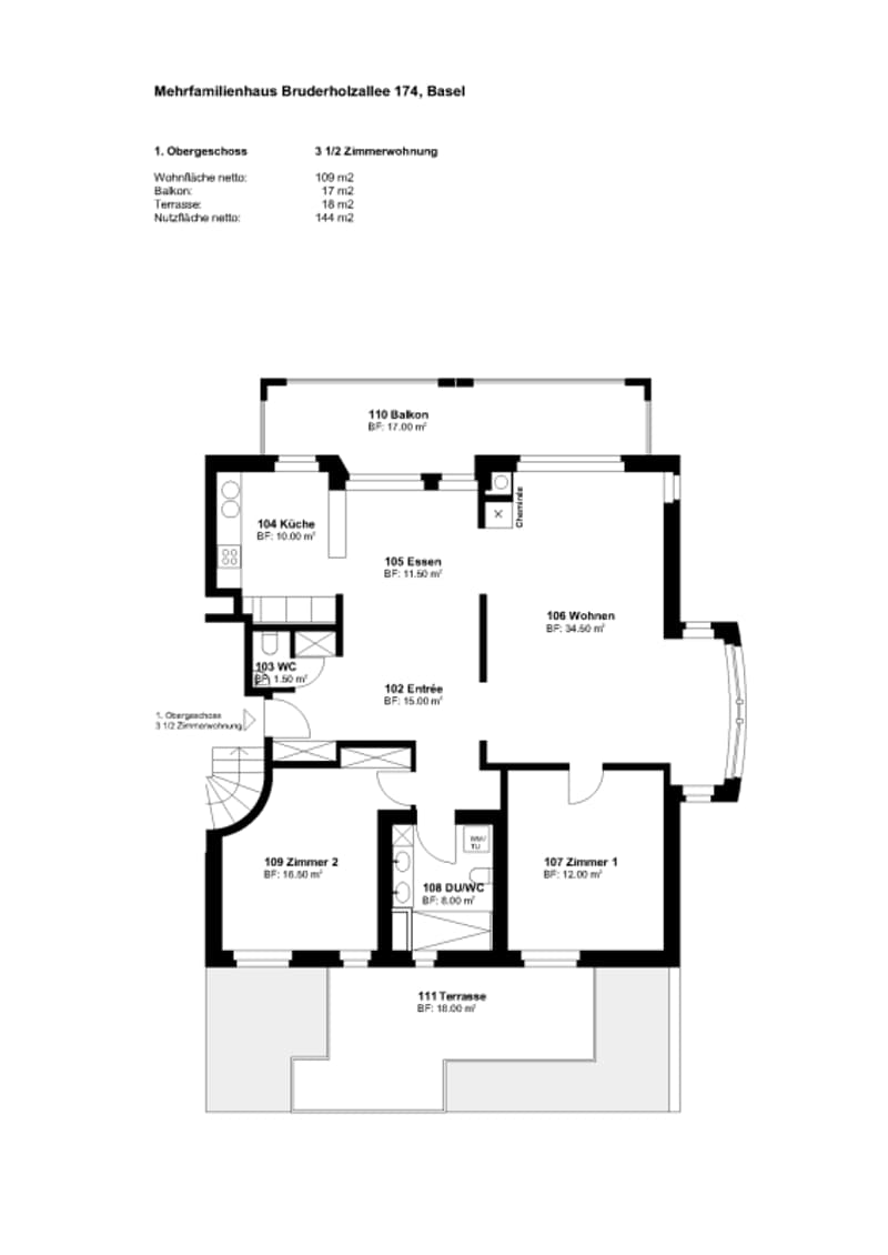 Appartamento di giardino esclusivo con camino & 2 terrazze - Bruderholz (15)
